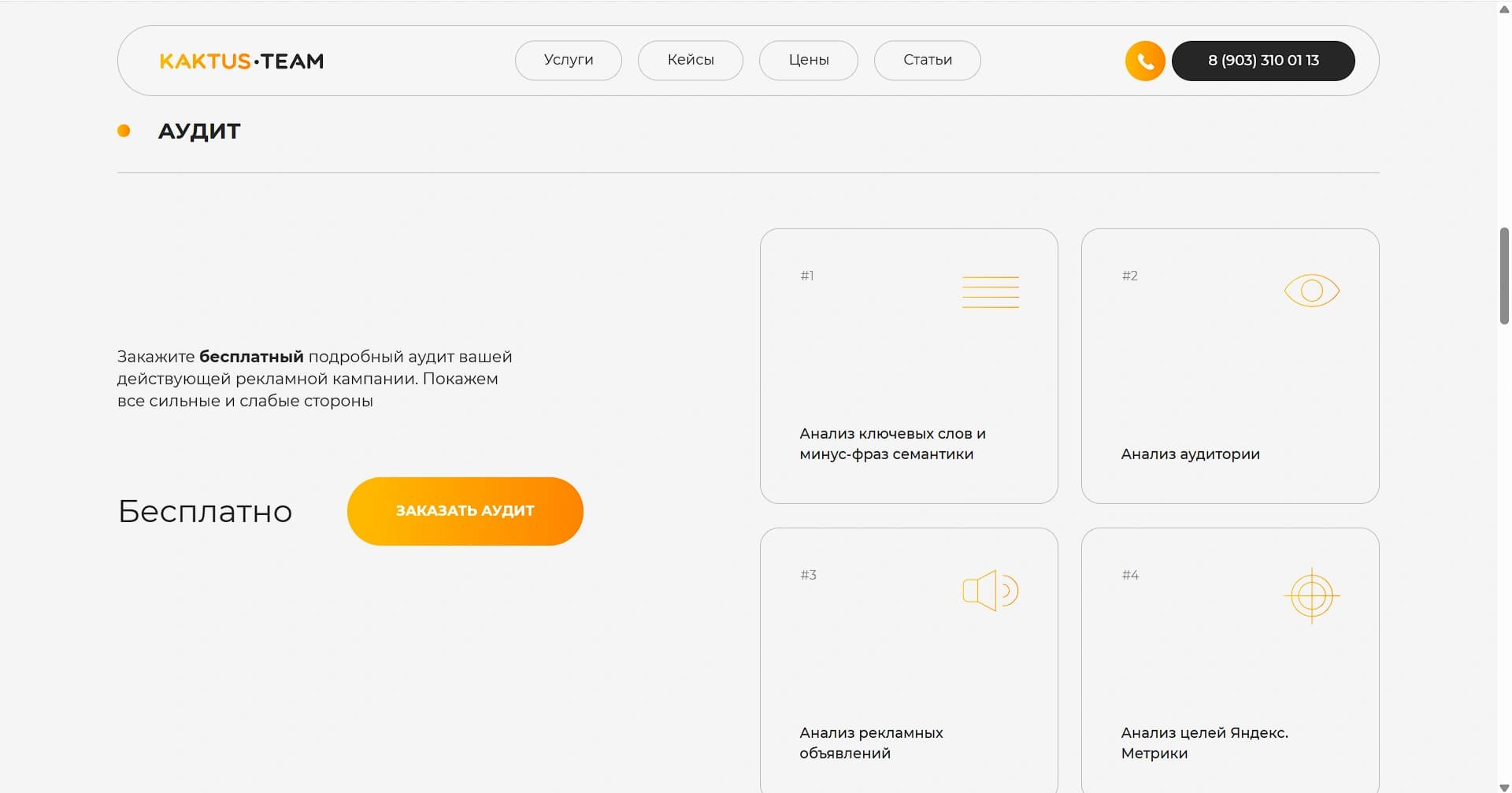 Kaktus Team — блок аудита