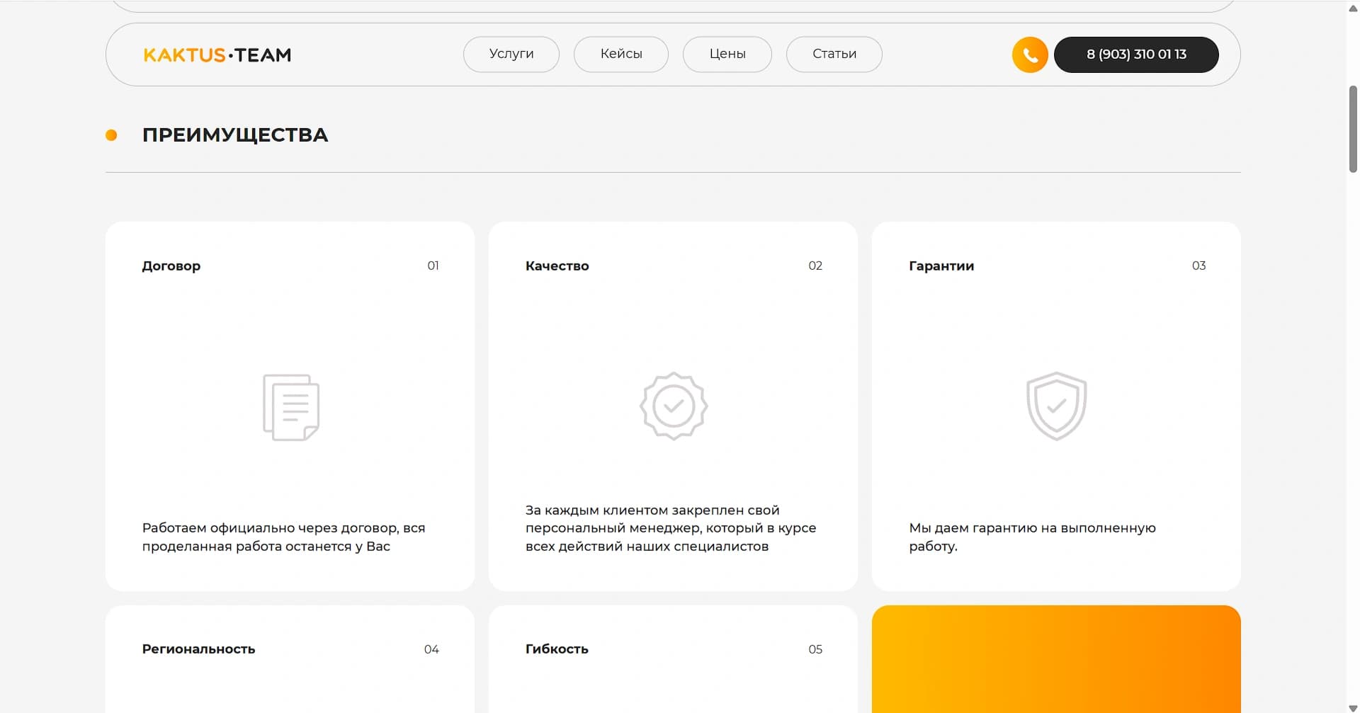 Kaktus Team — преимущества